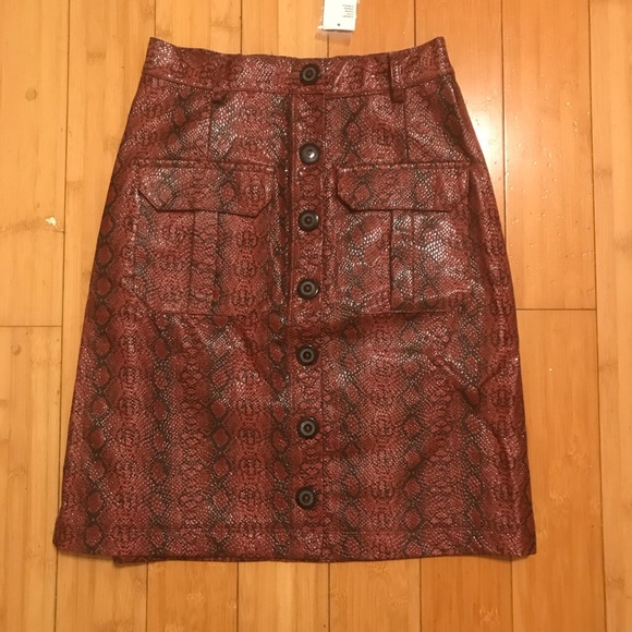 Urban Outfitters Dresses & Skirts - Urban Outfitters Faux Snakeskin Skirt NWT